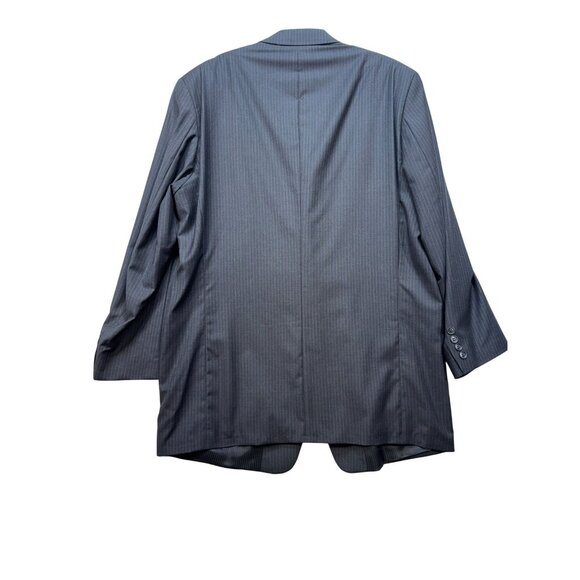 Calvin Klein Mens Pinstripe Wool Blazer 46L Gray - Picture 11 of 13